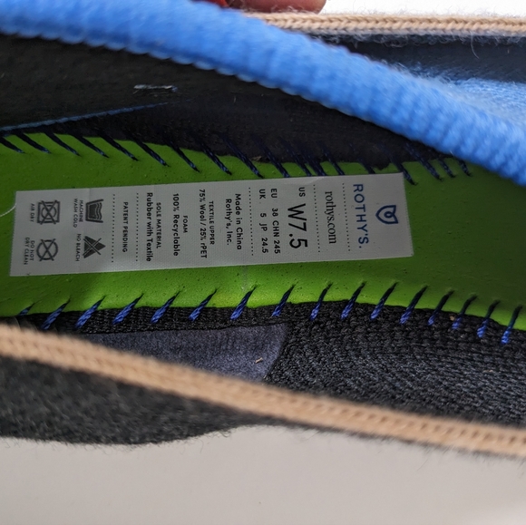 Rothy’s The Merino Tassel Loafer Black Diamond Size 7.5 - Picture 8 of 9